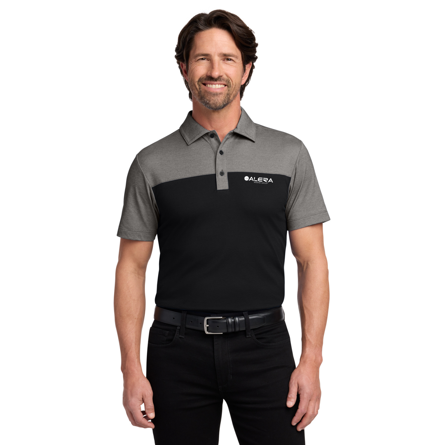 Port Authority® Fine Pique Blend Blocked Polo