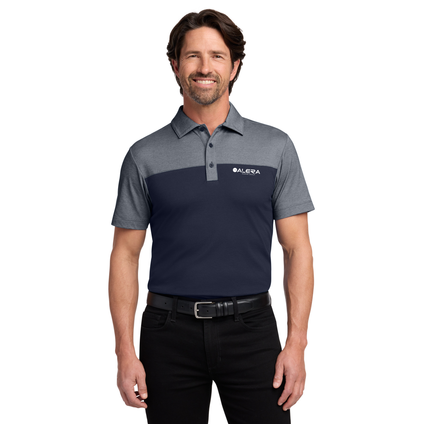 Port Authority® Fine Pique Blend Blocked Polo