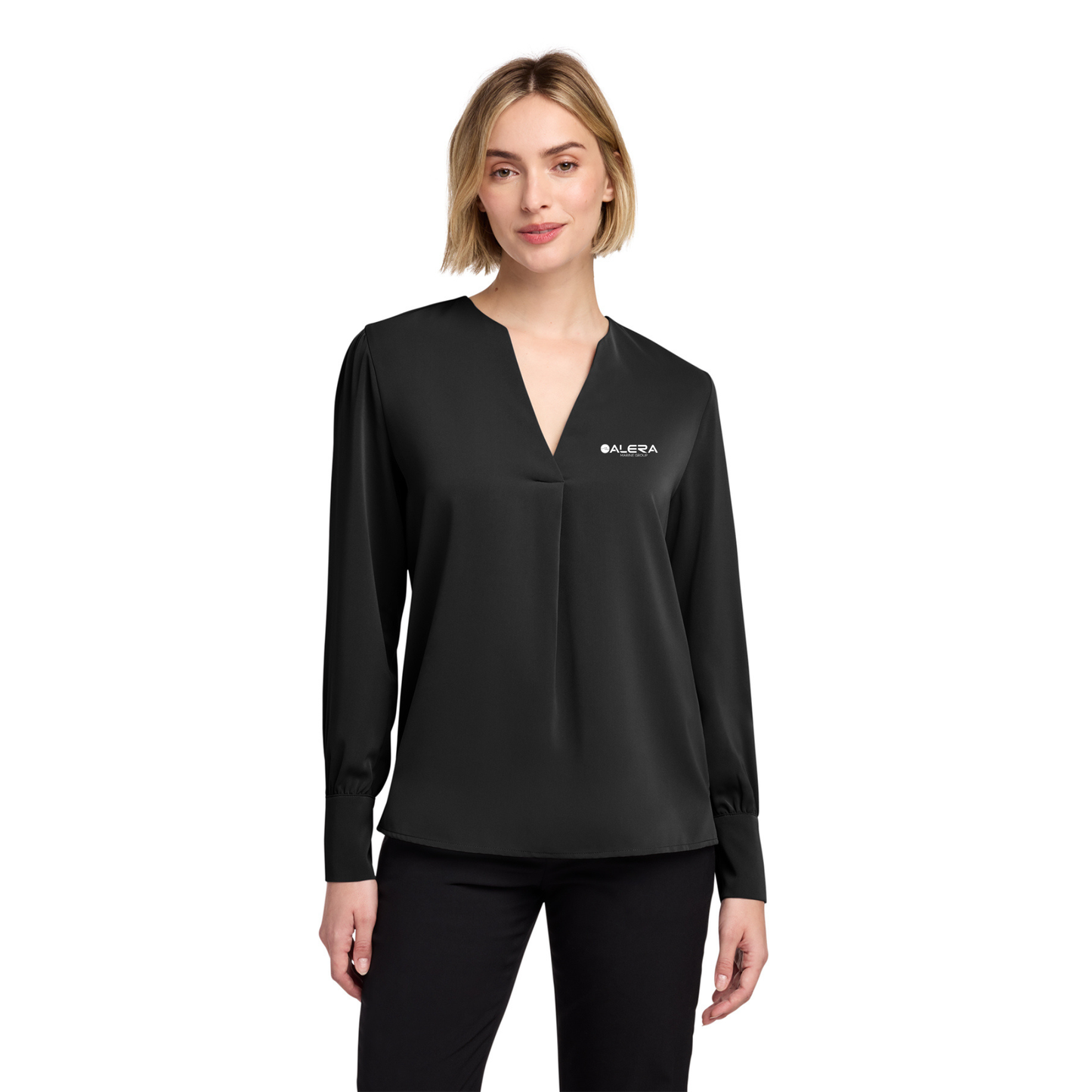Brooks Brothers® Women’s Open-Neck Satin Blouse