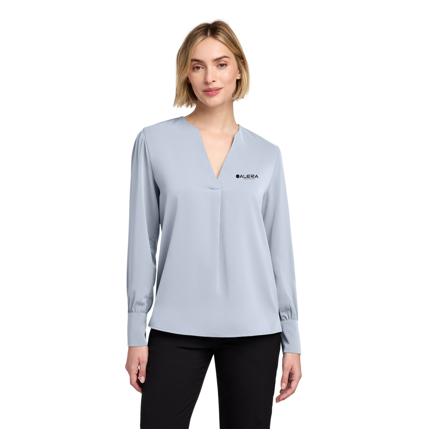 Brooks Brothers® Women’s Open-Neck Satin Blouse