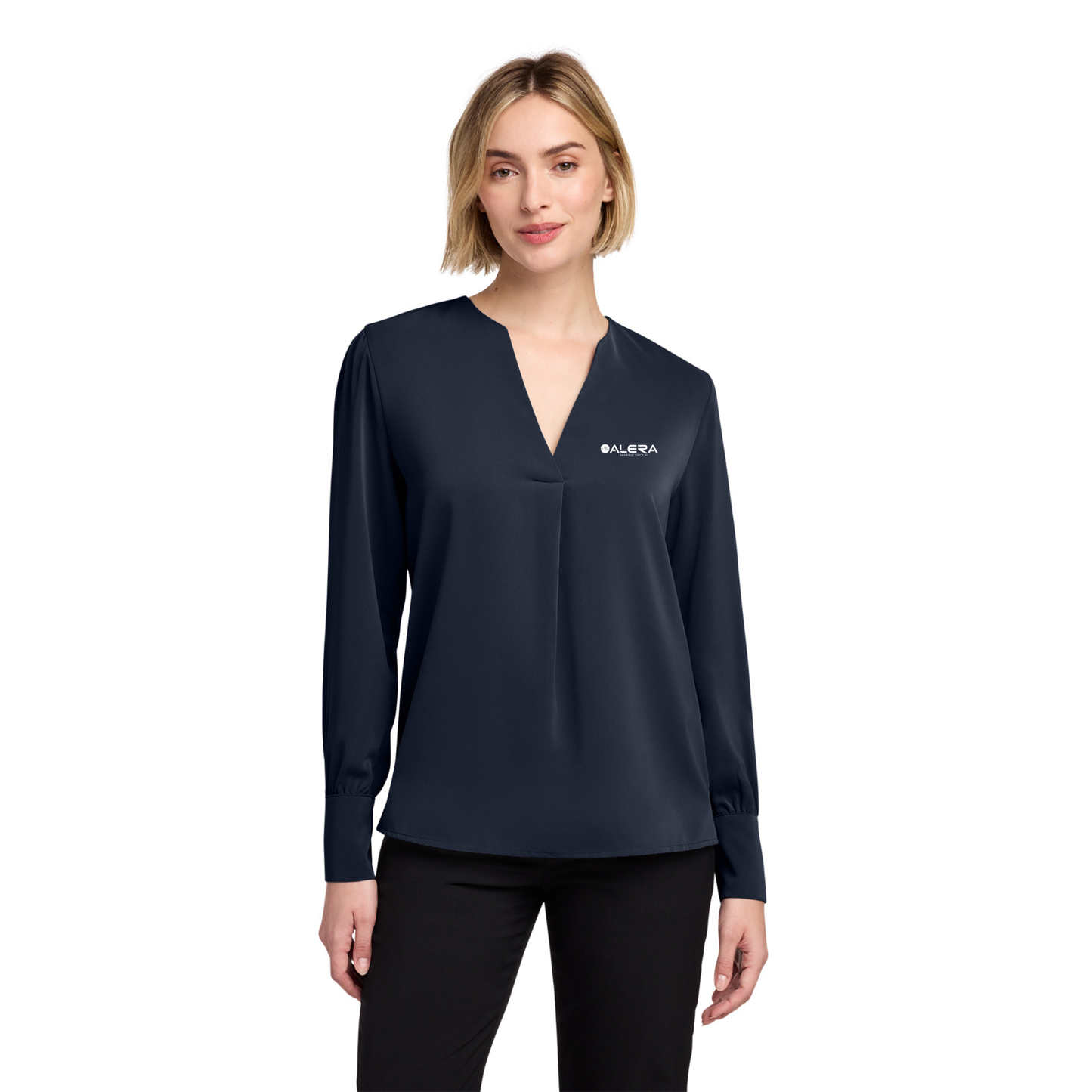 Brooks Brothers® Women’s Open-Neck Satin Blouse