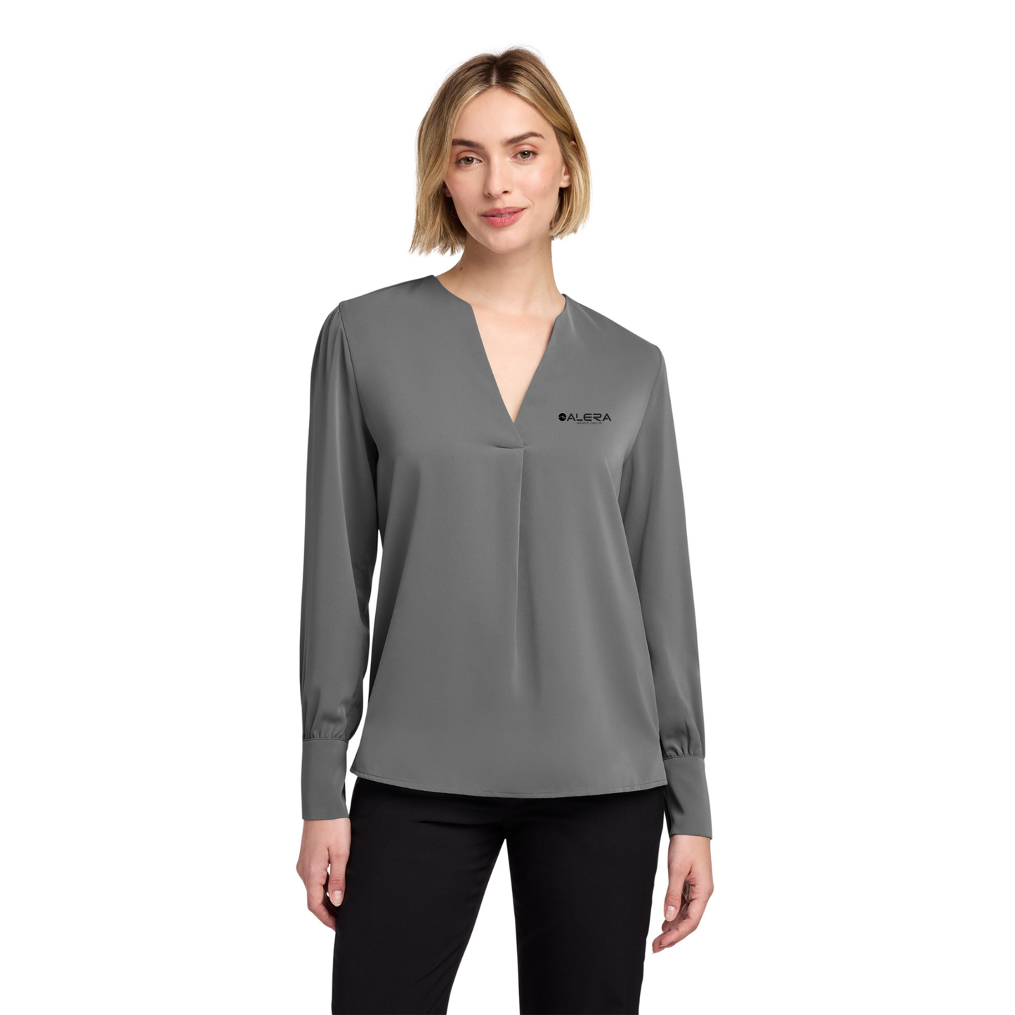 Brooks Brothers® Women’s Open-Neck Satin Blouse